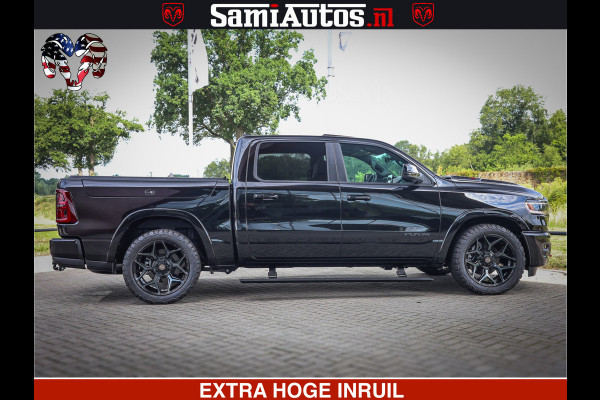Dodge Ram 1500 Limited Night High Output 540HP 706Nm | Massage + Full Option | De Meest Luxe en Volle Pick-Up in zijn Klasse | Comfortabele Dubbele Cabine met Royale 5 Zitplaatsen | BPM vrij | Nu Leverbaar uit Voorraad | Voorraad Nr 2326 - 5169