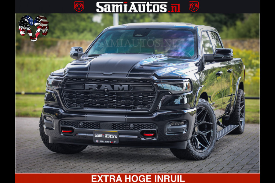 Dodge Ram 1500 Limited Night H.O 540HP 706Nm | Massage + Full Option | De Meest Luxe en Volle Pick-Up in zijn Klasse | Comfortabele Dubbele Cabine met Royale 5 Zitplaatsen | BPM vrij | Nu Leverbaar uit Voorraad | Voorraad Nr 2349 -  5159
