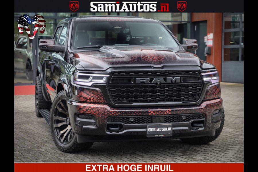 Dodge Ram COBRA EDITION | 1500 Limited Night High Output 540HP 706Nm | Massage + Full Option | De Meest Luxe en Volle Pick-Up in zijn Klas Comfortabele Dubbele Cabine met Royale 5 Zitplaatsen | BPM vrij | Nu Leverbaar uit Voorraad | Voorraad Nr 2292 - 5178 | Cobra package is meerprijs |