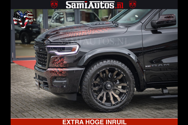 Dodge Ram COBRA EDITION | 1500 Limited Night High Output 540HP 706Nm | Massage + Full Option | De Meest Luxe en Volle Pick-Up in zijn Klas Comfortabele Dubbele Cabine met Royale 5 Zitplaatsen | BPM vrij | Nu Leverbaar uit Voorraad | Voorraad Nr 2292 - 5178 | Cobra package is meerprijs |