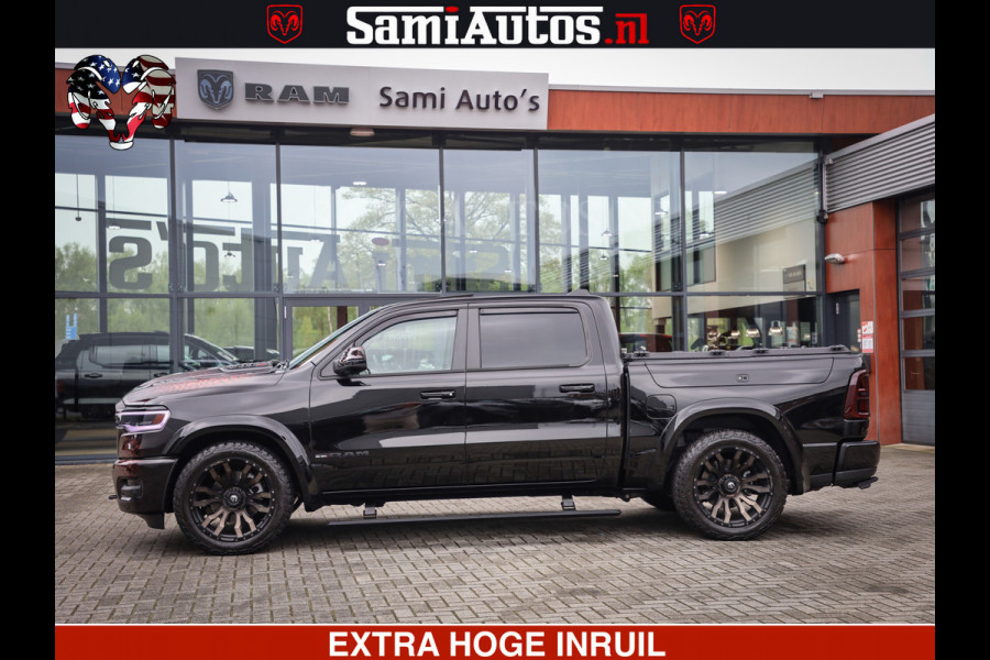 Dodge Ram COBRA EDITION | 1500 Limited Night High Output 540HP 706Nm | Massage + Full Option | De Meest Luxe en Volle Pick-Up in zijn Klas Comfortabele Dubbele Cabine met Royale 5 Zitplaatsen | BPM vrij | Nu Leverbaar uit Voorraad | Voorraad Nr 2292 - 5178 | Cobra package is meerprijs |