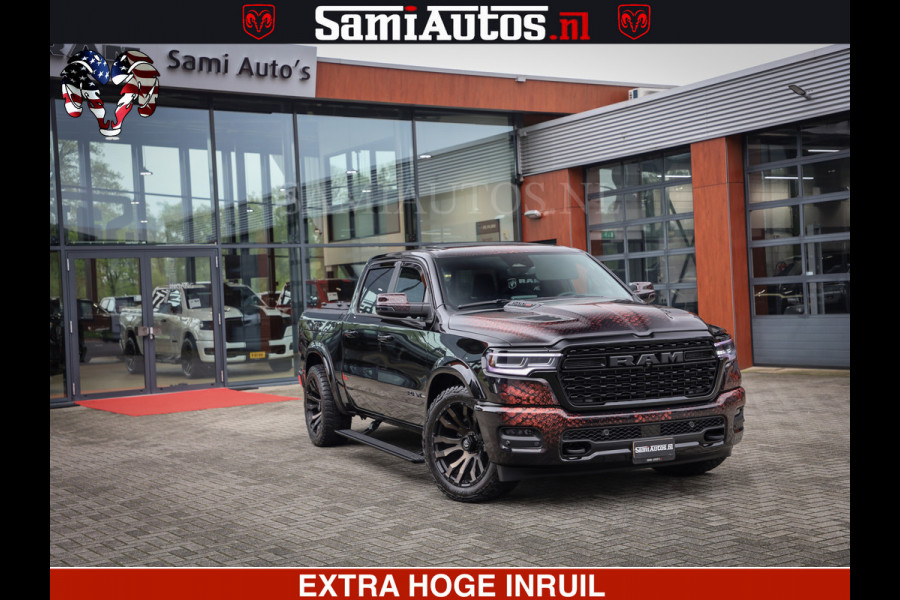 Dodge Ram COBRA EDITION | 1500 Limited Night High Output 540HP 706Nm | Massage + Full Option | De Meest Luxe en Volle Pick-Up in zijn Klas Comfortabele Dubbele Cabine met Royale 5 Zitplaatsen | BPM vrij | Nu Leverbaar uit Voorraad | Voorraad Nr 2292 - 5178 | Cobra package is meerprijs |