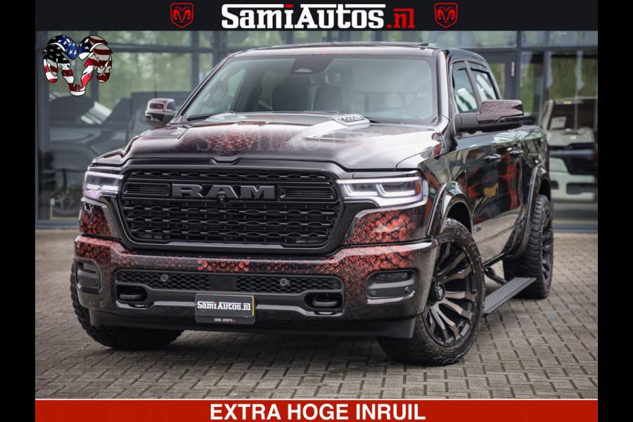 Dodge Ram COBRA EDITION | 1500 Limited Night High Output 540HP 706Nm | Massage + Full Option | De Meest Luxe en Volle Pick-Up in zijn Klas Comfortabele Dubbele Cabine met Royale 5 Zitplaatsen | BPM vrij | Nu Leverbaar uit Voorraad | Voorraad Nr 2292 - 5178 | Cobra package is meerprijs |