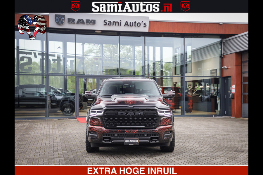 Dodge Ram COBRA EDITION | 1500 Limited Night High Output 540HP 706Nm | Massage + Full Option | De Meest Luxe en Volle Pick-Up in zijn Klas Comfortabele Dubbele Cabine met Royale 5 Zitplaatsen | BPM vrij | Nu Leverbaar uit Voorraad | Voorraad Nr 2292 - 5178 | Cobra package is meerprijs |