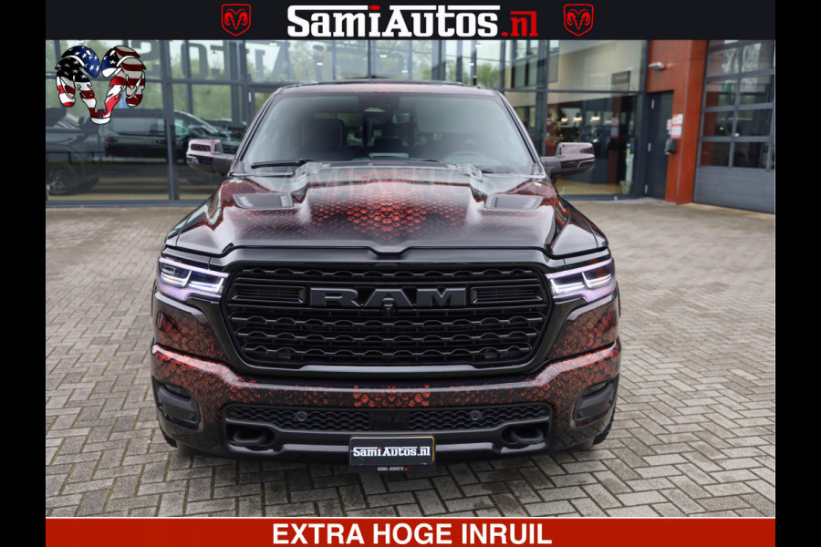 Dodge Ram COBRA EDITION | 1500 Limited Night High Output 540HP 706Nm | Massage + Full Option | De Meest Luxe en Volle Pick-Up in zijn Klas Comfortabele Dubbele Cabine met Royale 5 Zitplaatsen | BPM vrij | Nu Leverbaar uit Voorraad | Voorraad Nr 2292 - 5178 | Cobra package is meerprijs |