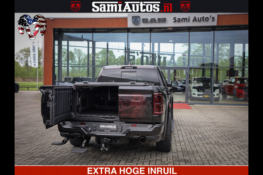 Dodge Ram COBRA EDITION | 1500 Limited Night High Output 540HP 706Nm | Massage + Full Option | De Meest Luxe en Volle Pick-Up in zijn Klas Comfortabele Dubbele Cabine met Royale 5 Zitplaatsen | BPM vrij | Nu Leverbaar uit Voorraad | Voorraad Nr 2292 - 5178 | Cobra package is meerprijs |