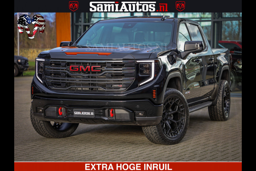GMC Sierra AT4 6.2 V8 4X4 | VIRTUAL COCKPIT | HUD | BOM VOL | DC | RAM DEALER NEDERLAND | Dubbele Cabine met Royale 5 Zitplaatsen | BPM vrij | Nu Leverbaar uit Voorraad | Voorraad Nr 248378 |
