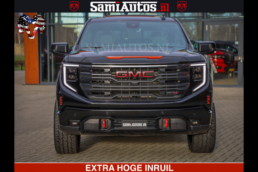 GMC Sierra AT4 6.2 V8 4X4 | VIRTUAL COCKPIT | HUD | BOM VOL | DC | RAM DEALER NEDERLAND | Dubbele Cabine met Royale 5 Zitplaatsen | BPM vrij | Nu Leverbaar uit Voorraad | Voorraad Nr 248378 |