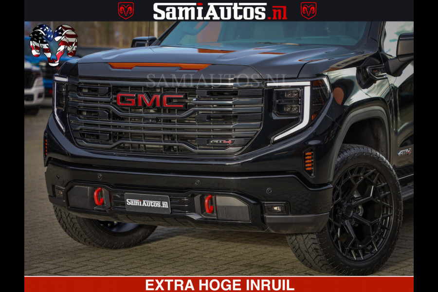 GMC Sierra AT4 6.2 V8 4X4 | VIRTUAL COCKPIT | HUD | BOM VOL | DC | RAM DEALER NEDERLAND | Dubbele Cabine met Royale 5 Zitplaatsen | BPM vrij | Nu Leverbaar uit Voorraad | Voorraad Nr 248378 |