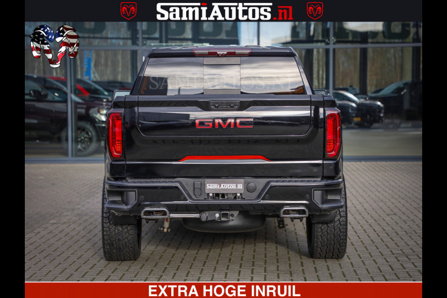 GMC Sierra AT4 6.2 V8 4X4 | VIRTUAL COCKPIT | HUD | BOM VOL | DC | RAM DEALER NEDERLAND | Dubbele Cabine met Royale 5 Zitplaatsen | BPM vrij | Nu Leverbaar uit Voorraad | Voorraad Nr 248378 |