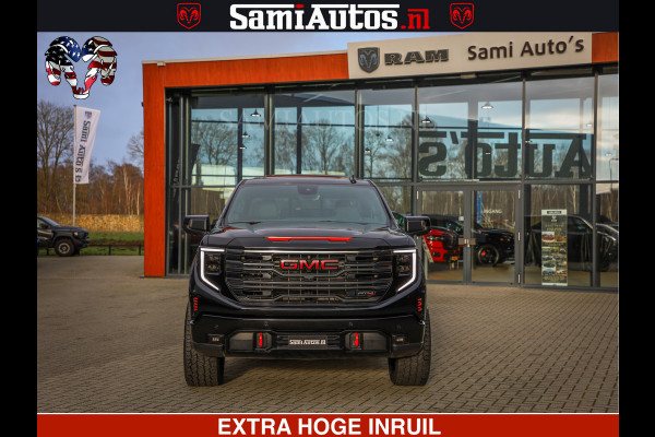 GMC Sierra AT4 6.2 V8 4X4 | VIRTUAL COCKPIT | HUD | BOM VOL | DC | RAM DEALER NEDERLAND | Dubbele Cabine met Royale 5 Zitplaatsen | BPM vrij | Nu Leverbaar uit Voorraad | Voorraad Nr 248378 |