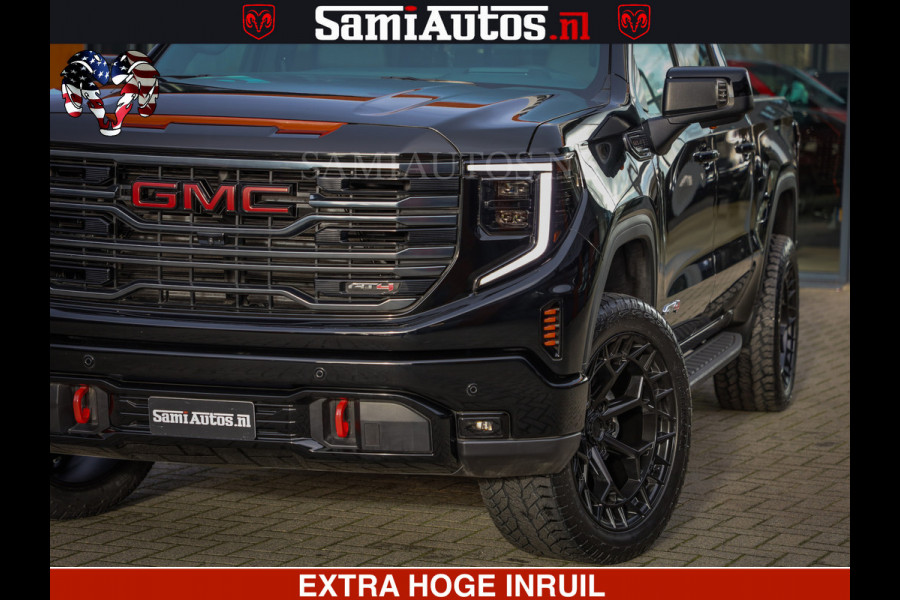 GMC Sierra AT4 6.2 V8 4X4 | VIRTUAL COCKPIT | HUD | BOM VOL | DC | RAM DEALER NEDERLAND | Dubbele Cabine met Royale 5 Zitplaatsen | BPM vrij | Nu Leverbaar uit Voorraad | Voorraad Nr 248378 |
