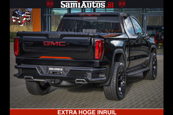 GMC Sierra AT4 6.2 V8 4X4 | VIRTUAL COCKPIT | HUD | BOM VOL | DC | RAM DEALER NEDERLAND | Dubbele Cabine met Royale 5 Zitplaatsen | BPM vrij | Nu Leverbaar uit Voorraad | Voorraad Nr 248378 |