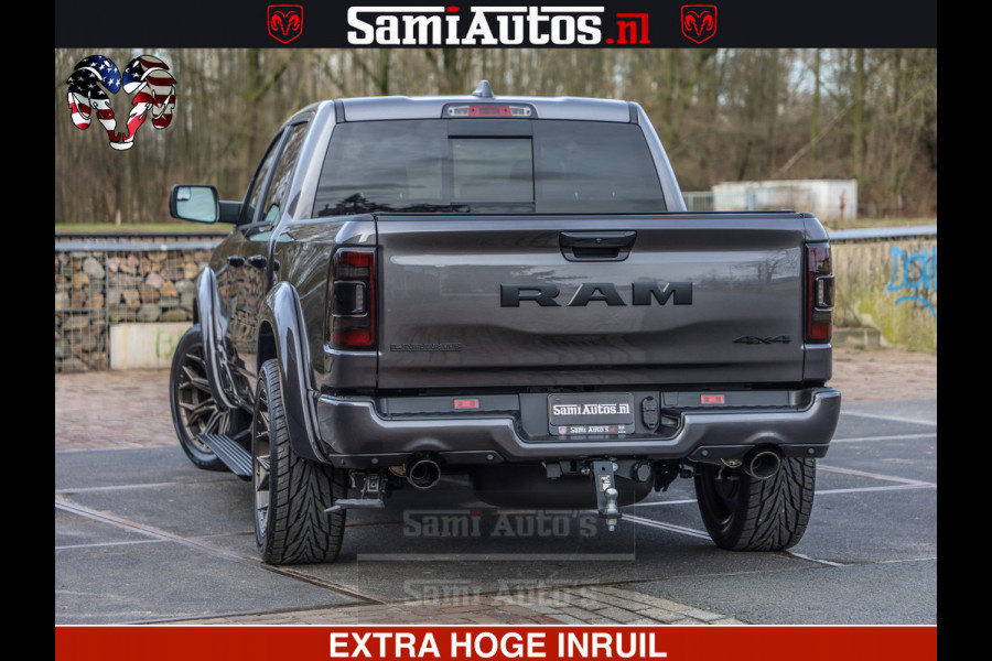 Dodge Ram 1500 Laramie Sport 5.7 V8 HEMI 402PK 4x4 | Panorama dak | 12' Scherm |Granite Crystal Metallic | Crew Cab | 5 Persoons | Dubbele Cabine | DC | VOORRAAD NR 2522 - 41248 |