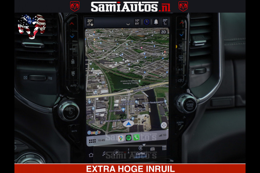 Dodge Ram 1500 Laramie Sport 5.7 V8 HEMI 402PK 4x4 | Panorama dak | 12' Scherm |Granite Crystal Metallic | Crew Cab | 5 Persoons | Dubbele Cabine | DC | VOORRAAD NR 2522 - 41248 |