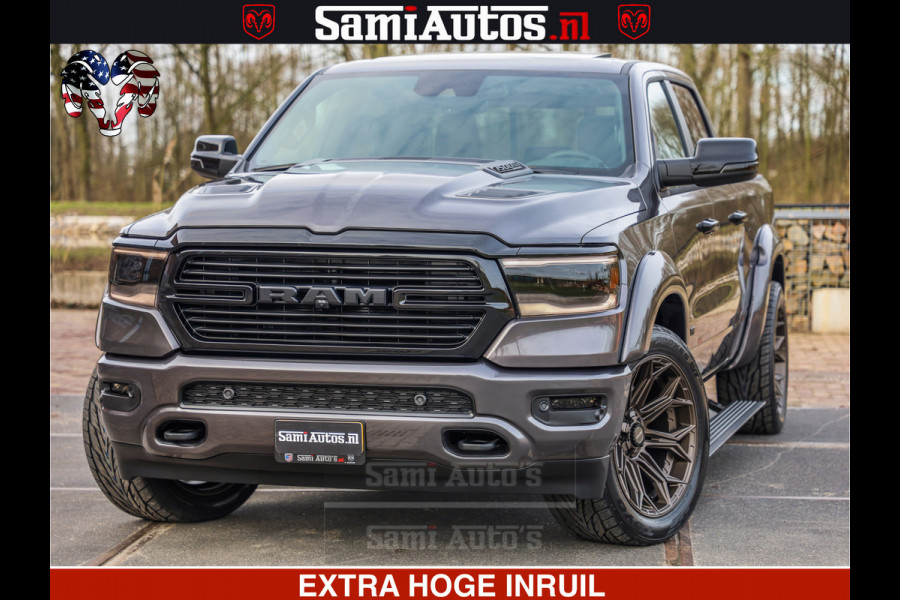 Dodge Ram 1500 Laramie Sport 5.7 V8 HEMI 402PK 4x4 | Panorama dak | 12' Scherm |Granite Crystal Metallic | Crew Cab | 5 Persoons | Dubbele Cabine | DC | VOORRAAD NR 2522 - 41248 |