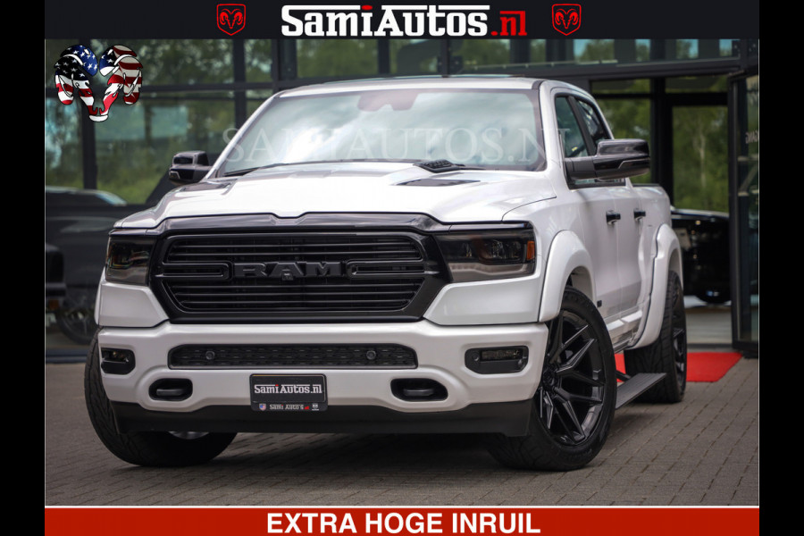 Dodge Ram 1500 Laramie Sport | V8 5,7 402 HP | Krachtige Hemi | Panorama Dak | 12' Scherm | Comfortabele Dubbele Cabine met Royale 5 Zitplaatsen | BPM vrij | Nu Leverbaar uit Voorraad | Voorraad Nr 2527-641273