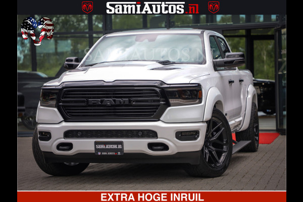 Dodge Ram 1500 Laramie Sport | V8 5,7 402 HP | Krachtige Hemi | Panorama Dak | 12' Scherm | Comfortabele Dubbele Cabine met Royale 5 Zitplaatsen | BPM vrij | Nu Leverbaar uit Voorraad | Voorraad Nr 2527-641273