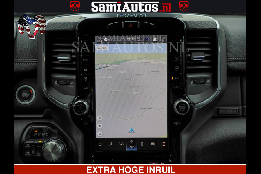 Dodge Ram 1500 Laramie Sport | V8 5,7 402 HP | Krachtige Hemi | Panorama Dak | 12' Scherm | Comfortabele Dubbele Cabine met Royale 5 Zitplaatsen | BPM vrij | Nu Leverbaar uit Voorraad | Voorraad Nr 2527-641273