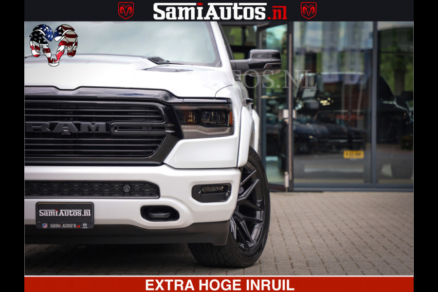 Dodge Ram 1500 Laramie Sport | V8 5,7 402 HP | Krachtige Hemi | Panorama Dak | 12' Scherm | Comfortabele Dubbele Cabine met Royale 5 Zitplaatsen | BPM vrij | Nu Leverbaar uit Voorraad | Voorraad Nr 2527-641273