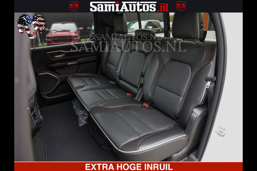 Dodge Ram 1500 Laramie Sport | V8 5,7 402 HP | Krachtige Hemi | Panorama Dak | 12' Scherm | Comfortabele Dubbele Cabine met Royale 5 Zitplaatsen | BPM vrij | Nu Leverbaar uit Voorraad | Voorraad Nr 2527-641273