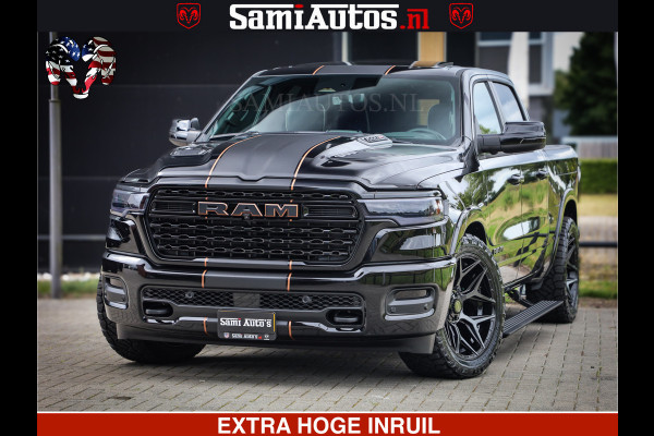 Dodge Ram 1500 Limited Night H.O 540HP 706Nm | Massage + Full Option | De Meest Luxe en Volle Pick-Up in zijn Klasse | Comfortabele Dubbele Cabine met Royale 5 Zitplaatsen | BPM vrij | Nu Leverbaar uit Voorraad | Voorraad Nr 2338 - 5404
