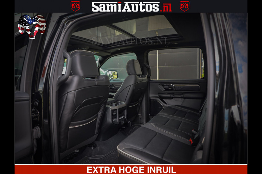 Dodge Ram 1500 Limited Night H.O 540HP 706Nm | Massage + Full Option | De Meest Luxe en Volle Pick-Up in zijn Klasse | Comfortabele Dubbele Cabine met Royale 5 Zitplaatsen | BPM vrij | Nu Leverbaar uit Voorraad | Voorraad Nr 2338 - 5404