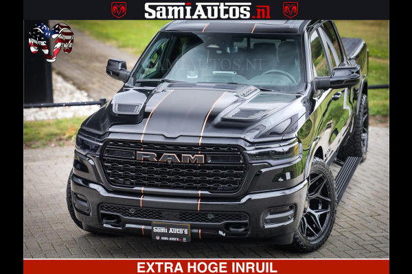 Dodge Ram 1500 Limited Night H.O 540HP 706Nm | Massage + Full Option | De Meest Luxe en Volle Pick-Up in zijn Klasse | Comfortabele Dubbele Cabine met Royale 5 Zitplaatsen | BPM vrij | Nu Leverbaar uit Voorraad | Voorraad Nr 2338 - 5404