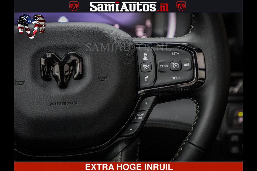 Dodge Ram 1500 Limited Night H.O 540HP 706Nm | Massage + Full Option | De Meest Luxe en Volle Pick-Up in zijn Klasse | Comfortabele Dubbele Cabine met Royale 5 Zitplaatsen | BPM vrij | Nu Leverbaar uit Voorraad | Voorraad Nr 2338 - 5404