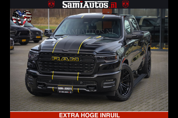 Dodge Ram 1500 Limited Night H.O 540HP 706Nm | Massage + Full Option | De Meest Luxe en Volle Pick-Up in zijn Klasse | Comfortabele Dubbele Cabine met Royale 5 Zitplaatsen | BPM vrij | Nu Leverbaar uit Voorraad | Voorraad Nr 2329 - 5135