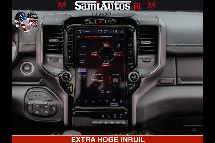 Dodge Ram 1500 GT EDITION HULK TRX PACK | 5.7 HEMI V8 402PK | VIRTUAL COCKPIT | HEAD-UP | ADAPTIVE CRUISE | 360 CAMERA | VOLLE UITVOERING  Comfortabele Dubbele Cabine met Royale 5 Zitplaatsen |