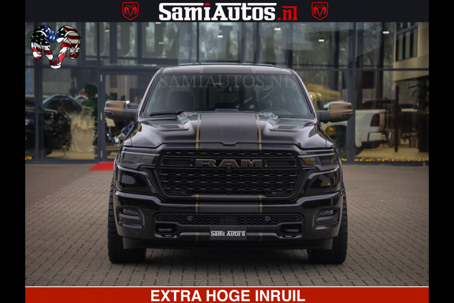 Dodge Ram 1500 Limited Night H.O 540HP 706Nm | Massage + Full Option | De Meest Luxe en Volle Pick-Up in zijn Klasse | Comfortabele Dubbele Cabine met Royale 5 Zitplaatsen | BPM vrij | Nu Leverbaar uit Voorraad | Voorraad Nr 2370 - 5411