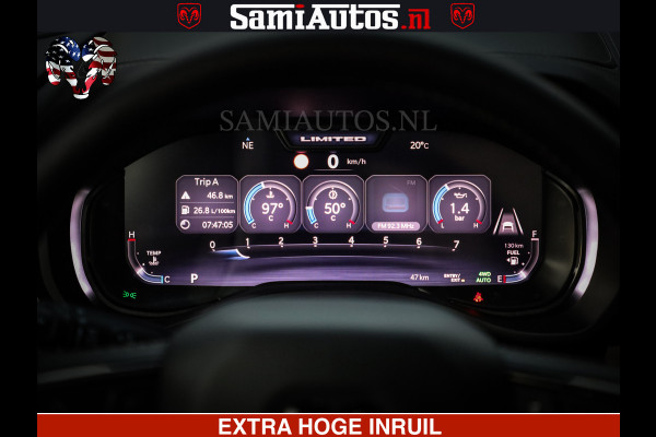 Dodge Ram 1500 Limited Night H.O 540HP 706Nm | Massage + Full Option | De Meest Luxe en Volle Pick-Up in zijn Klasse | Comfortabele Dubbele Cabine met Royale 5 Zitplaatsen | BPM vrij | Nu Leverbaar uit Voorraad | Voorraad Nr 2370 - 5411