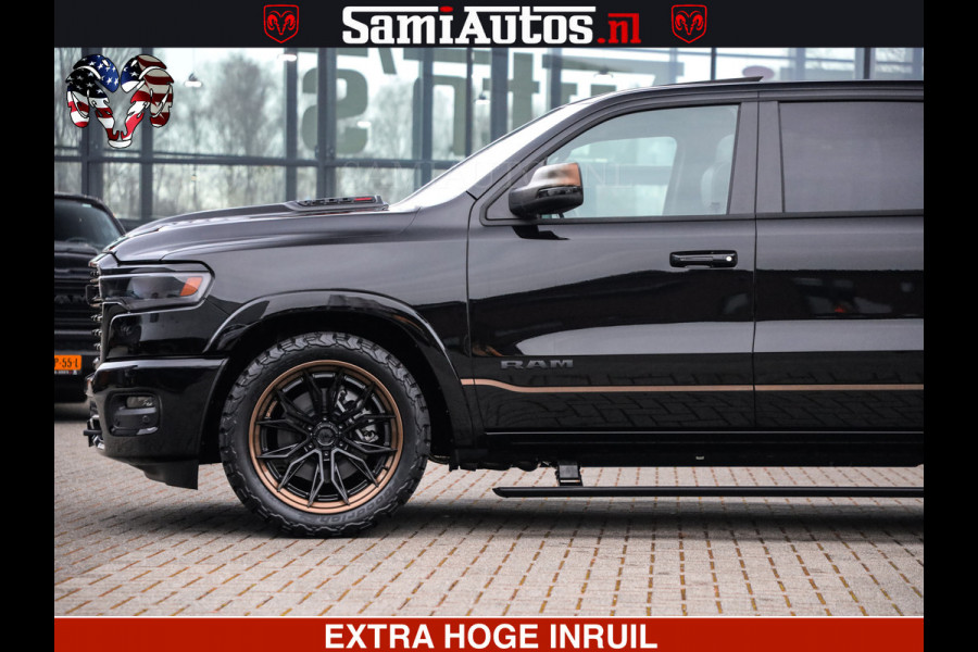 Dodge Ram 1500 Limited Night H.O 540HP 706Nm | Massage + Full Option | De Meest Luxe en Volle Pick-Up in zijn Klasse | Comfortabele Dubbele Cabine met Royale 5 Zitplaatsen | BPM vrij | Nu Leverbaar uit Voorraad | Voorraad Nr 2370 - 5411