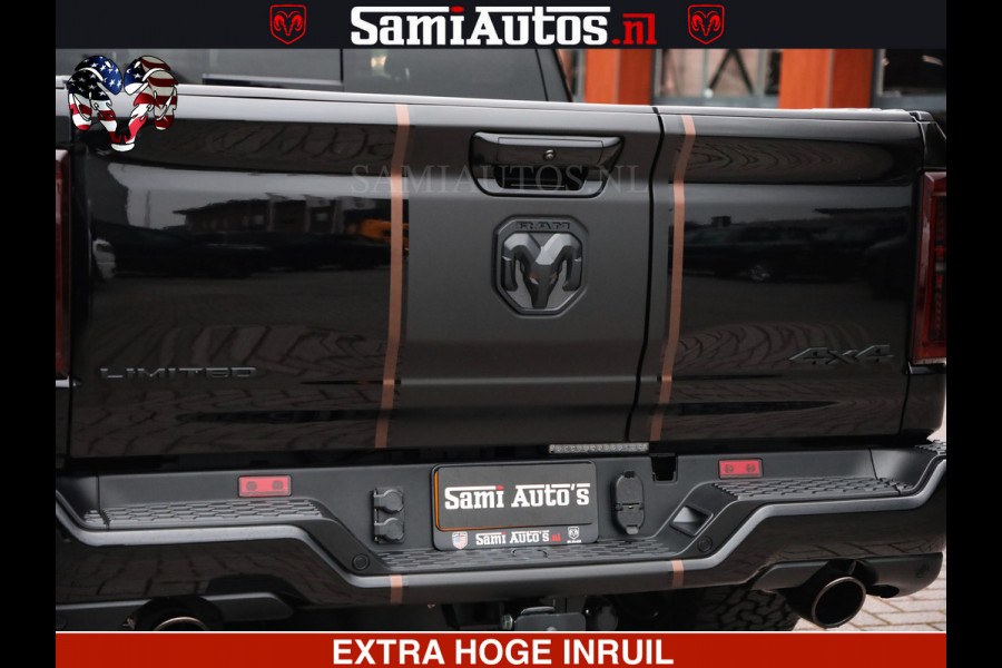 Dodge Ram 1500 Limited Night H.O 540HP 706Nm | Massage + Full Option | De Meest Luxe en Volle Pick-Up in zijn Klasse | Comfortabele Dubbele Cabine met Royale 5 Zitplaatsen | BPM vrij | Nu Leverbaar uit Voorraad | Voorraad Nr 2370 - 5411