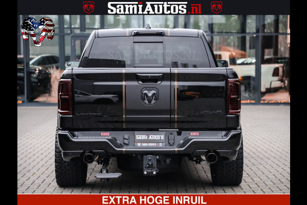 Dodge Ram 1500 Limited Night H.O 540HP 706Nm | Massage + Full Option | De Meest Luxe en Volle Pick-Up in zijn Klasse | Comfortabele Dubbele Cabine met Royale 5 Zitplaatsen | BPM vrij | Nu Leverbaar uit Voorraad | Voorraad Nr 2370 - 5411