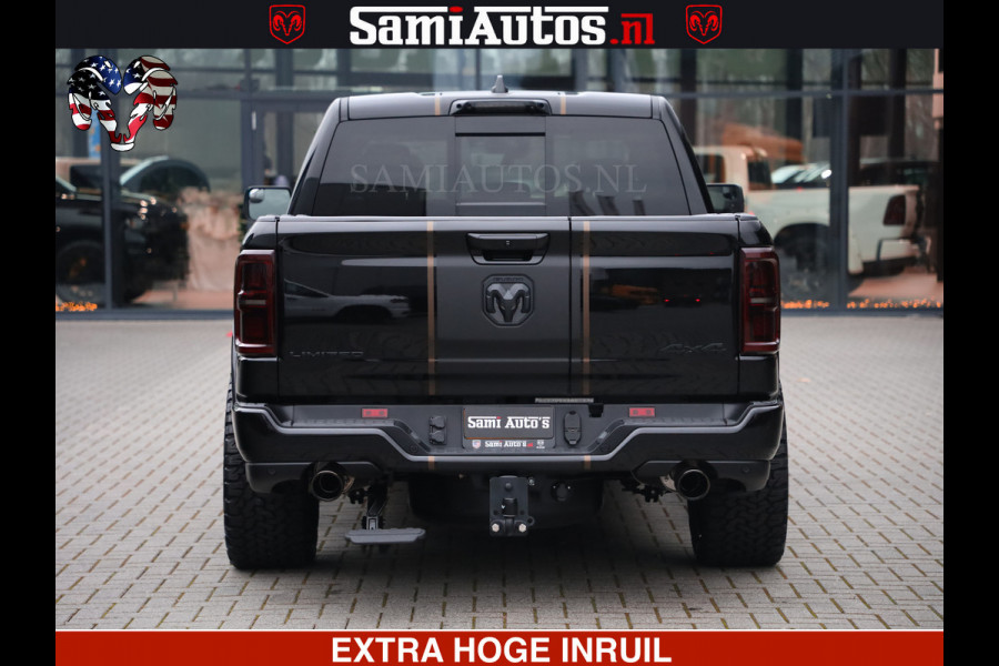 Dodge Ram 1500 Limited Night H.O 540HP 706Nm | Massage + Full Option | De Meest Luxe en Volle Pick-Up in zijn Klasse | Comfortabele Dubbele Cabine met Royale 5 Zitplaatsen | BPM vrij | Nu Leverbaar uit Voorraad | Voorraad Nr 2370 - 5411