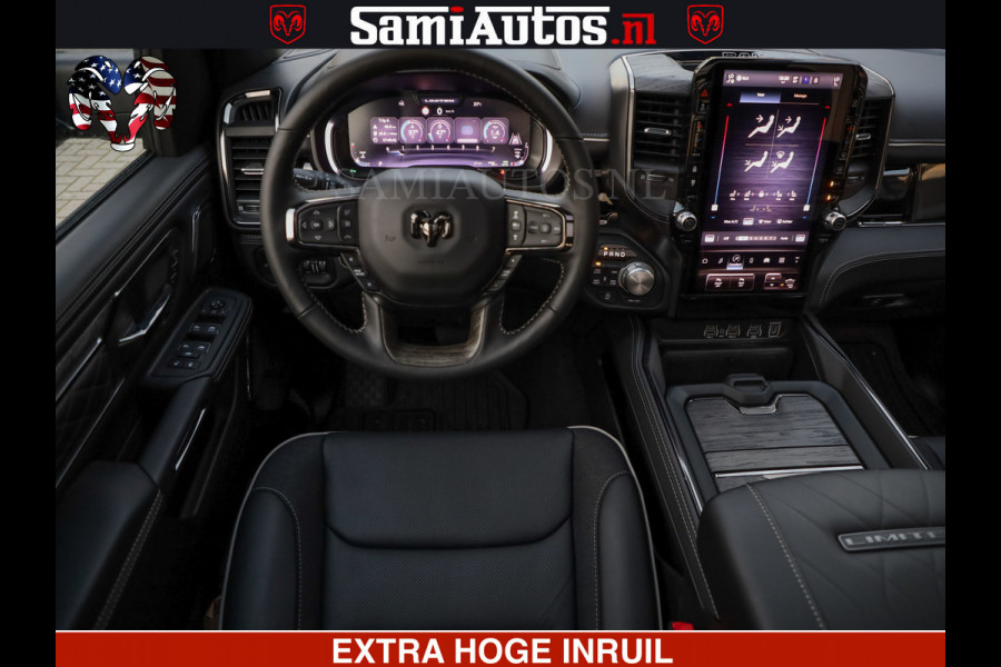 Dodge Ram 1500 Limited Night H.O 540HP 706Nm | Massage + Full Option | De Meest Luxe en Volle Pick-Up in zijn Klasse | Comfortabele Dubbele Cabine met Royale 5 Zitplaatsen | BPM vrij | Nu Leverbaar uit Voorraad | Voorraad Nr 2370 - 5411