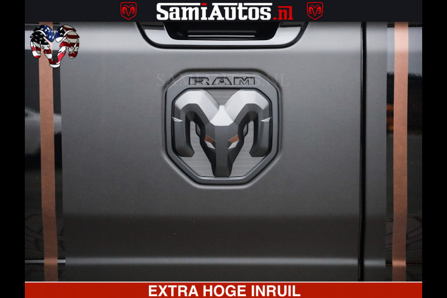 Dodge Ram 1500 Limited Night H.O 540HP 706Nm | Massage + Full Option | De Meest Luxe en Volle Pick-Up in zijn Klasse | Comfortabele Dubbele Cabine met Royale 5 Zitplaatsen | BPM vrij | Nu Leverbaar uit Voorraad | Voorraad Nr 2323 - 5168