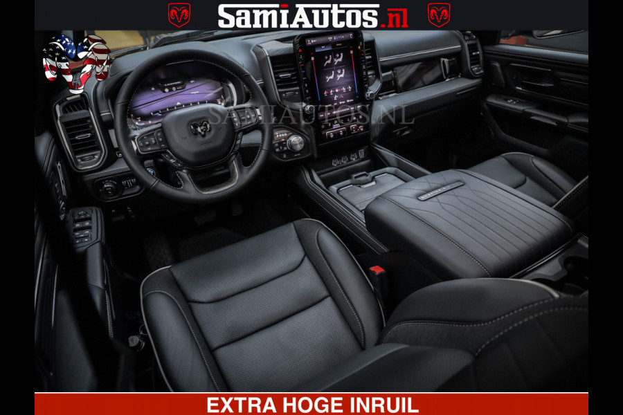 Dodge Ram 1500 Limited Night H.O 540HP 706Nm | Massage + Full Option | De Meest Luxe en Volle Pick-Up in zijn Klasse | Comfortabele Dubbele Cabine met Royale 5 Zitplaatsen | BPM vrij | Nu Leverbaar uit Voorraad | Voorraad Nr 2323 - 5168