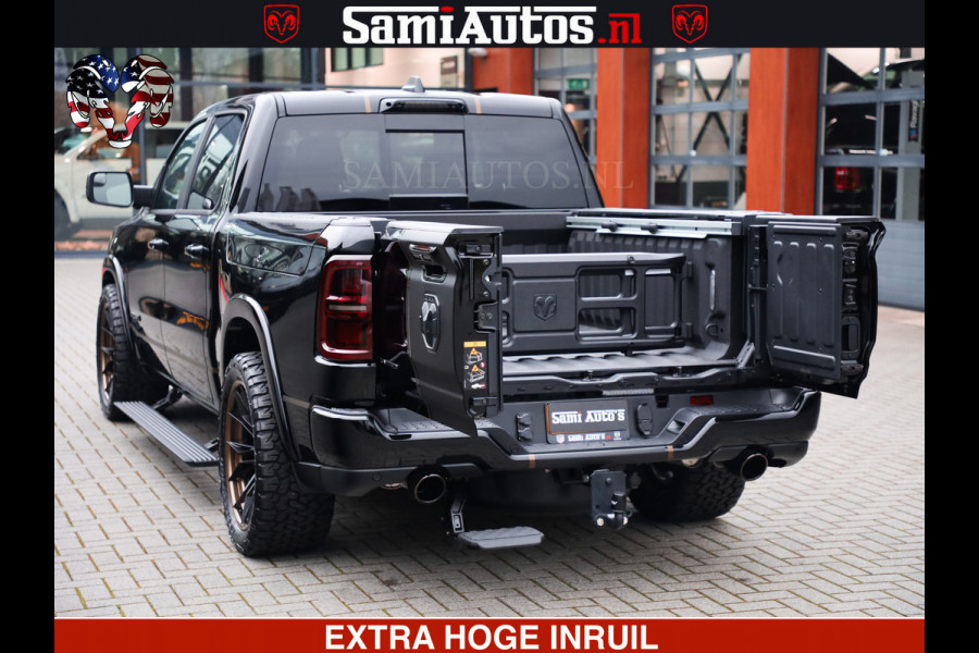Dodge Ram 1500 Limited Night H.O 540HP 706Nm | Massage + Full Option | De Meest Luxe en Volle Pick-Up in zijn Klasse | Comfortabele Dubbele Cabine met Royale 5 Zitplaatsen | BPM vrij | Nu Leverbaar uit Voorraad | Voorraad Nr 2323 - 5168