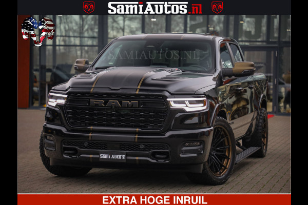 Dodge Ram 1500 Limited Night H.O 540HP 706Nm | Massage + Full Option | De Meest Luxe en Volle Pick-Up in zijn Klasse | Comfortabele Dubbele Cabine met Royale 5 Zitplaatsen | BPM vrij | Nu Leverbaar uit Voorraad | Voorraad Nr 2323 - 5168