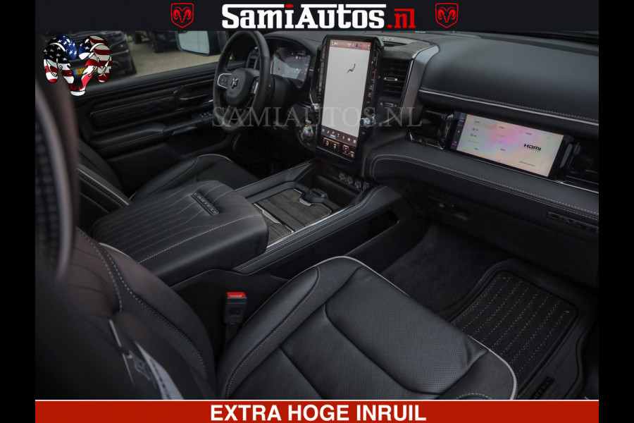 Dodge Ram 1500 Limited Night H.O 540HP 706Nm | Massage + Full Option | De Meest Luxe en Volle Pick-Up in zijn Klasse | Comfortabele Dubbele Cabine met Royale 5 Zitplaatsen | BPM vrij | Nu Leverbaar uit Voorraad | Voorraad Nr 2323 - 5168
