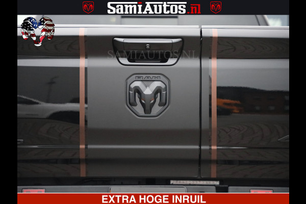 Dodge Ram 1500 Limited Night H.O 540HP 706Nm | Massage + Full Option | De Meest Luxe en Volle Pick-Up in zijn Klasse | Comfortabele Dubbele Cabine met Royale 5 Zitplaatsen | BPM vrij | Nu Leverbaar uit Voorraad | Voorraad Nr 2323 - 5168