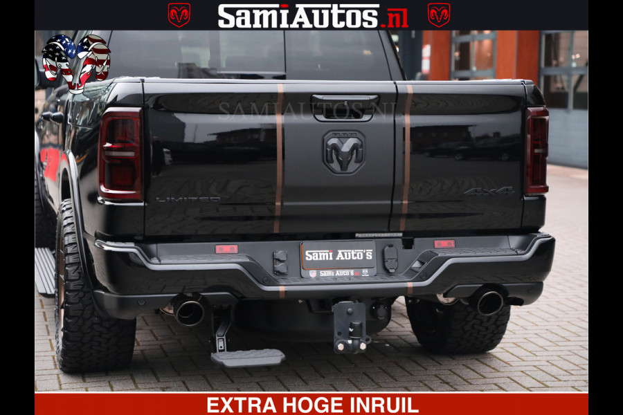 Dodge Ram 1500 Limited Night H.O 540HP 706Nm | Massage + Full Option | De Meest Luxe en Volle Pick-Up in zijn Klasse | Comfortabele Dubbele Cabine met Royale 5 Zitplaatsen | BPM vrij | Nu Leverbaar uit Voorraad | Voorraad Nr 2323 - 5168