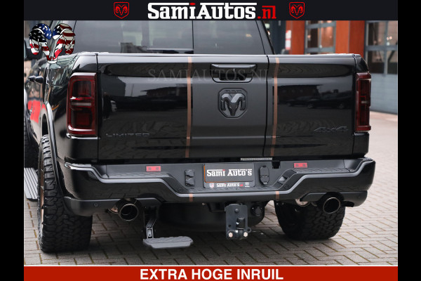 Dodge Ram 1500 Limited Night H.O 540HP 706Nm | Massage + Full Option | De Meest Luxe en Volle Pick-Up in zijn Klasse | Comfortabele Dubbele Cabine met Royale 5 Zitplaatsen | BPM vrij | Nu Leverbaar uit Voorraad | Voorraad Nr 2323 - 5168
