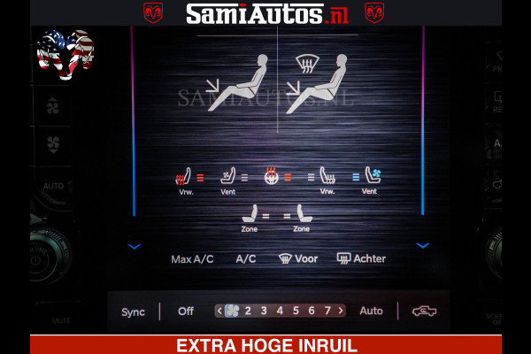 Dodge Ram 1500 Limited Night H.O 540HP 706Nm | Massage + Full Option | De Meest Luxe en Volle Pick-Up in zijn Klasse | Comfortabele Dubbele Cabine met Royale 5 Zitplaatsen | BPM vrij | Nu Leverbaar uit Voorraad | Voorraad Nr 2323 - 5168