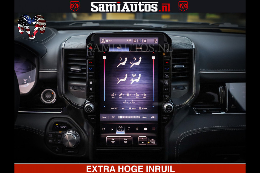 Dodge Ram 1500 Limited Night H.O 540HP 706Nm | Massage + Full Option | De Meest Luxe en Volle Pick-Up in zijn Klasse | Comfortabele Dubbele Cabine met Royale 5 Zitplaatsen | BPM vrij | Nu Leverbaar uit Voorraad | Voorraad Nr 2323 - 5168