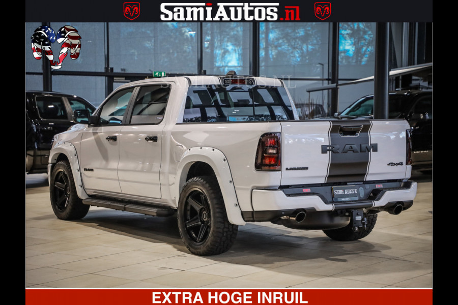 Dodge Ram 1500 GEEN MEERPRIJS | ALL IN | HELLCAT WHEELS | WIDE BODY | Laramie Night | 420Pk 636 Nn | Extra Groot Scherm + Passagiers Scher Comfortabele Dubbele Cabine met Royale 5 Zitplaatsen | Nu Leverbaar uit Voorraad | Voorraad Nr 2223 - 5047
