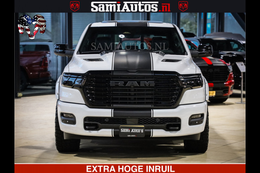 Dodge Ram 1500 GEEN MEERPRIJS | ALL IN | HELLCAT WHEELS | WIDE BODY | Laramie Night | 420Pk 636 Nn | Extra Groot Scherm + Passagiers Scher Comfortabele Dubbele Cabine met Royale 5 Zitplaatsen | Nu Leverbaar uit Voorraad | Voorraad Nr 2223 - 5047